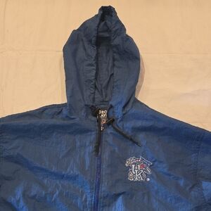 Pro Player University of Kentucky Wildcats Hooded Windbreaker Jacket Blue Medium